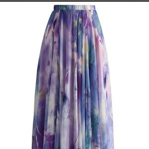 CHICWISH NWT WATERCOLOR SKIRT